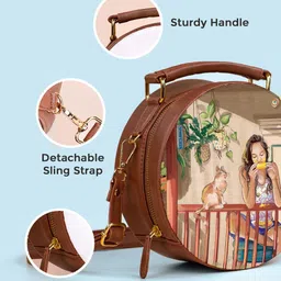 Kalankit Bucket Satchel with Tasselled image 4