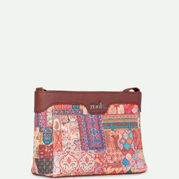 ZOUK Kutch Gamthi Harmony Ethnic Motifs Printed Structured Sling Bag image 4