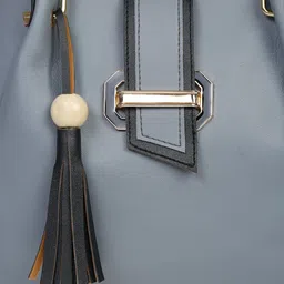 FARGO Set of 5 Leather Structured Satchel with Tasselled image 4