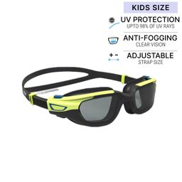 Kids Swimming Goggles UV Protection Anti Fogging Smoked Lenses Black Yellow-image-46