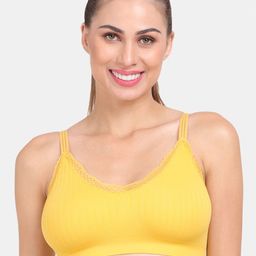 Amour Secret Yellow Lightly Padded Dry Fit Sports Bra-image-26