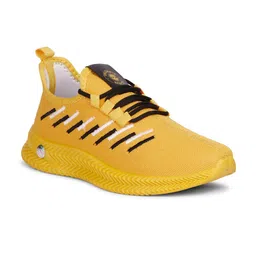 Columbus Men Yellow Mesh Running Non-Marking Shoes-picture-35