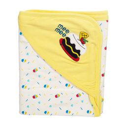 MeeMee Double Layer Reversible Soft Baby Cotton Blanket with Hood - Yellow-picture-8