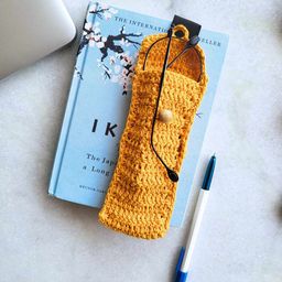 JASMEY HOMES Unisex Crochet Desk Organizer Pouch Storage-57