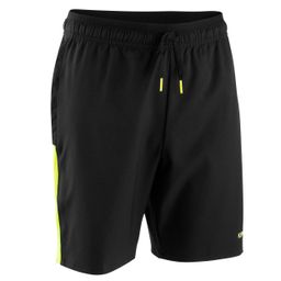 Kids' Football Shorts Viralto Solo - Black/Neon Yellow-image-3