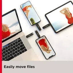 SanDisk iXpand Luxe 256GB Lightning Connector and USB 3.0 (Type-C) Flash Drive (Automatic Backup, SDIX70N-256G-GN6NE, Black) image 5
