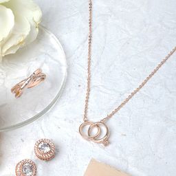 JOKER & WITCH Love BeyondSet Of 3 Rose Gold-PlatedStone Studded Jewelry Set-image-58