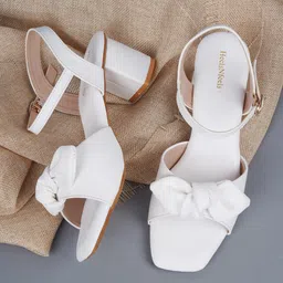 HEELSNFEELS Block Heels With Bows image 1