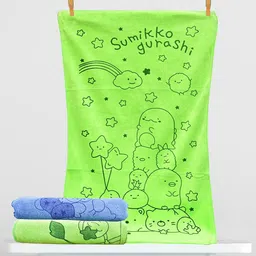 The Little Lookers Infant Kids Set Of 2 Printed 354 GSM Bath Towels-50