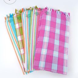 Ramraj Adults Pack Of 5 Multicolor Striped 150GSM Printed Cotton Bath Towels-30