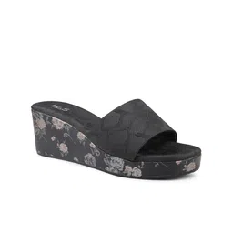 Inc 5 Floral Printed Open Toe Synthetic Wedge Heels image 1