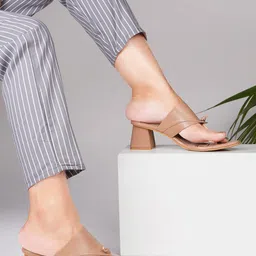 JM Looks Open Toe Block Heels-37