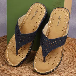 Get Glamr Women Navy Blue Solid Heels-41
