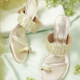 House of Pataudi Woven Design Ethnic Slim Heels-21