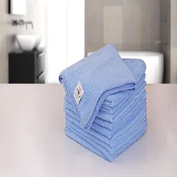 LUXEHOME INTERNATIONAL Set Of 5 Blue Solid Cotton Kitchen Towels-7