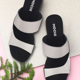 Mochi Women Grey Solid Heels-image-94
