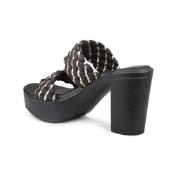 Inc 5 Textured Party Block Heels With Open Toe image 4