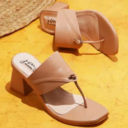 JM Looks Open Toe Block Heels image 5
