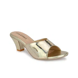 CLOG LONDON Gold-Toned Block Heels image 4