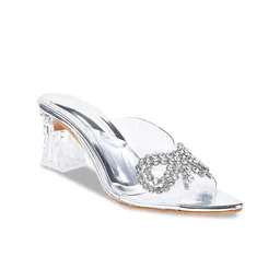 Try Me Embellished Party Open Toe Block Heels image 4