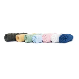 MUSH Set Of 7 Assorted Bamboo 600 GSM Ultra Soft & Eco Friendly Face Towels image 2