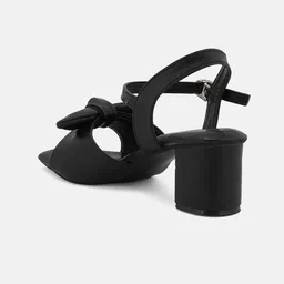 HEELSNFEELS Open Toe Block Heels With Bows image 3