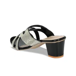 CLOG LONDON Black Printed Block Heels image 5