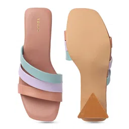 TRASE Square Toe Colourblocked Block Heels image 5