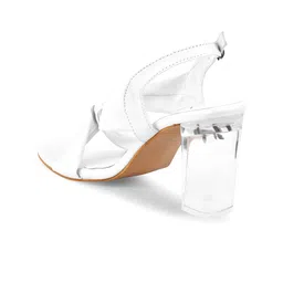 JM Looks Twisted Block Heels With Buckle Closure image 4