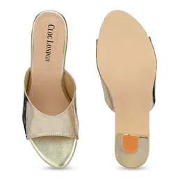 CLOG LONDON Gold-Toned Block Heels image 5