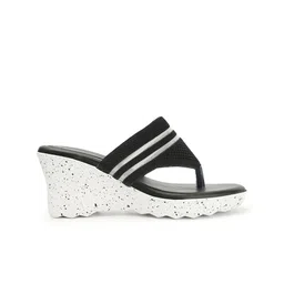 DressBerry Striped Open Toe Wedge Heels image 5