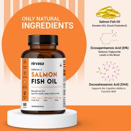 Nirvasa Omega-3 Salmon Fish Oil (Pack of 2),  60 softgels  image 2