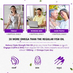 Naturyz Triple Strength Omega 3 Fish Oil,  60 softgels  image 1
