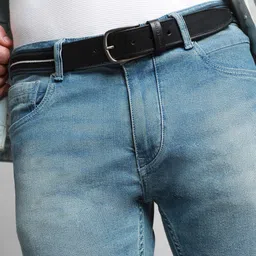SIMON CARTER LONDON Men Textured Leather Belt-image-92