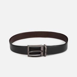 Louis Philippe Men Black & Brown Reversible Leather Belt-picture-43