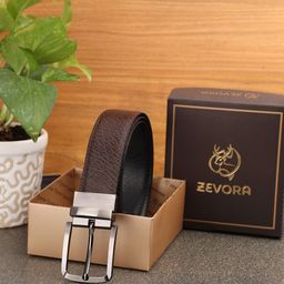 ZEVORA Men Reversible Textured Belt-picture-19