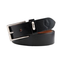 Flyer Men Black Textured Leather Formal Belt-image-58