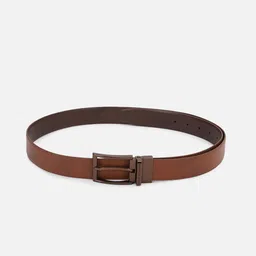 Louis Philippe Men Brown Leather Formal Belt-image-81