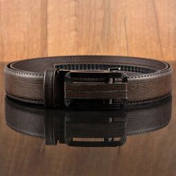 BuckleUp Men Brown Textured Belt-image-92