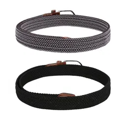 CRUSSET Unisex Set of 2 Textured Belt image 3