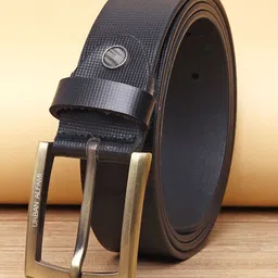 URBAN ALFAMI Men Black Leather Formal Belt-picture-34
