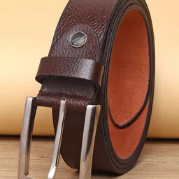 URBAN ALFAMI Men Textured Leather Belt-image-77