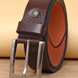 URBAN ALFAMI Men Brown Textured Leather Formal Belt-picture-14