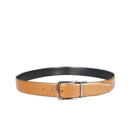 Kenneth Cole Men Brown & Black Solid Leather Belt-image-61