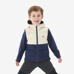 Kids’ padded sleeveless hiking jacket, 2-6 years NH500 - Blue/Beige-image-3