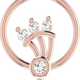 avsar Akshvi 14kt Cubic Zirconia Rose Gold Nose Wire-image-85