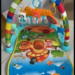 Musical Baby Gym Playmat with Kick Piano, Light & Hanging Rattle Toys-image-73