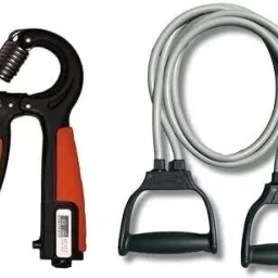 Double Toning & Adjustable Hand Grip for Body Workout Equipment Resistance Tube Fitness Accessory Kit Kit-image-18