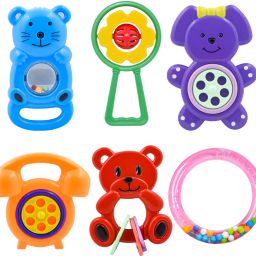 Plastic Non Toxic BPA Free Shake & Grab Rattles Toys for New Born Baby & Infants Rattle-23