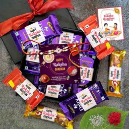 Religious rakhi set rakhi for brothers rakhi gift hamper brother Mauli Thread Chawal Roli Pack, Rakhi, Greeting Card, Showpiece Set-4